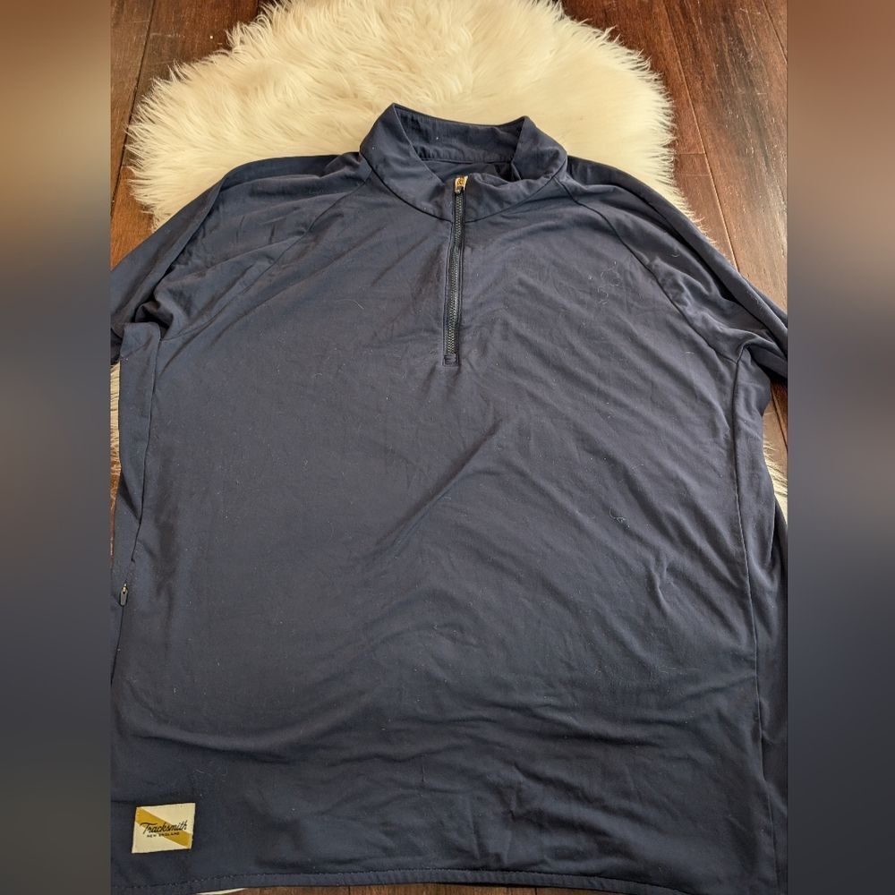 Tracksmith Men's Session Quarter Zip Navy Blue XL - Picture 6 of 8